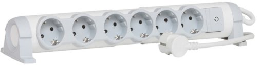 Удлинитель с заземлением и выключателем Legrand Комфорт 6х3,0м 16А 3500Вт бело-серый фото Удлинитель с заземлением и выключателем Legrand Комфорт 6х3,0м 16А 3500Вт бело-серый картинка